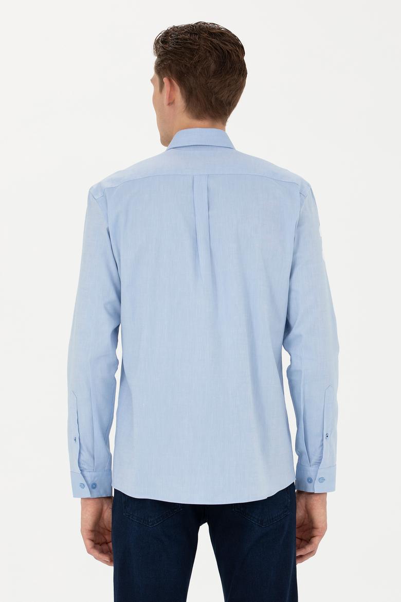 Erkek Mavi Uzun Kollu Gömlek - 50272101015