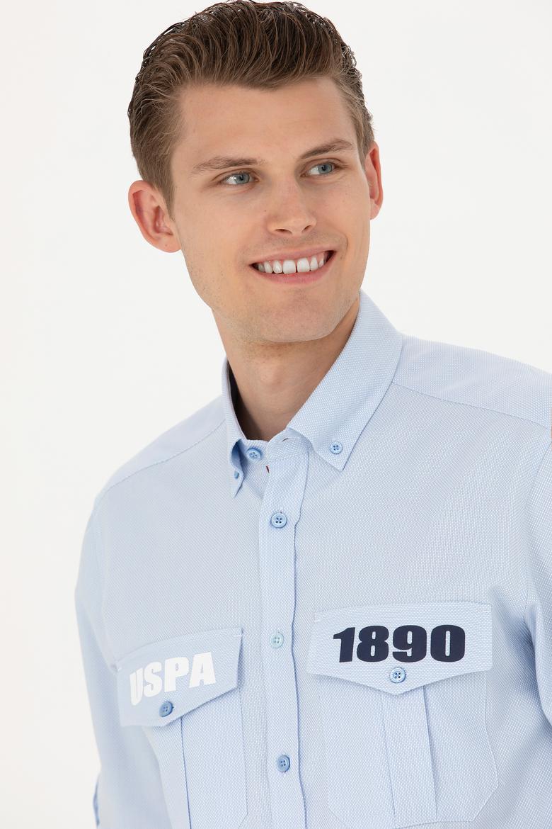 Erkek Mavi Uzun Kollu Gömlek - 50272289015