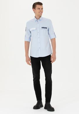 Erkek Mavi Uzun Kollu Gömlek - 50272289015