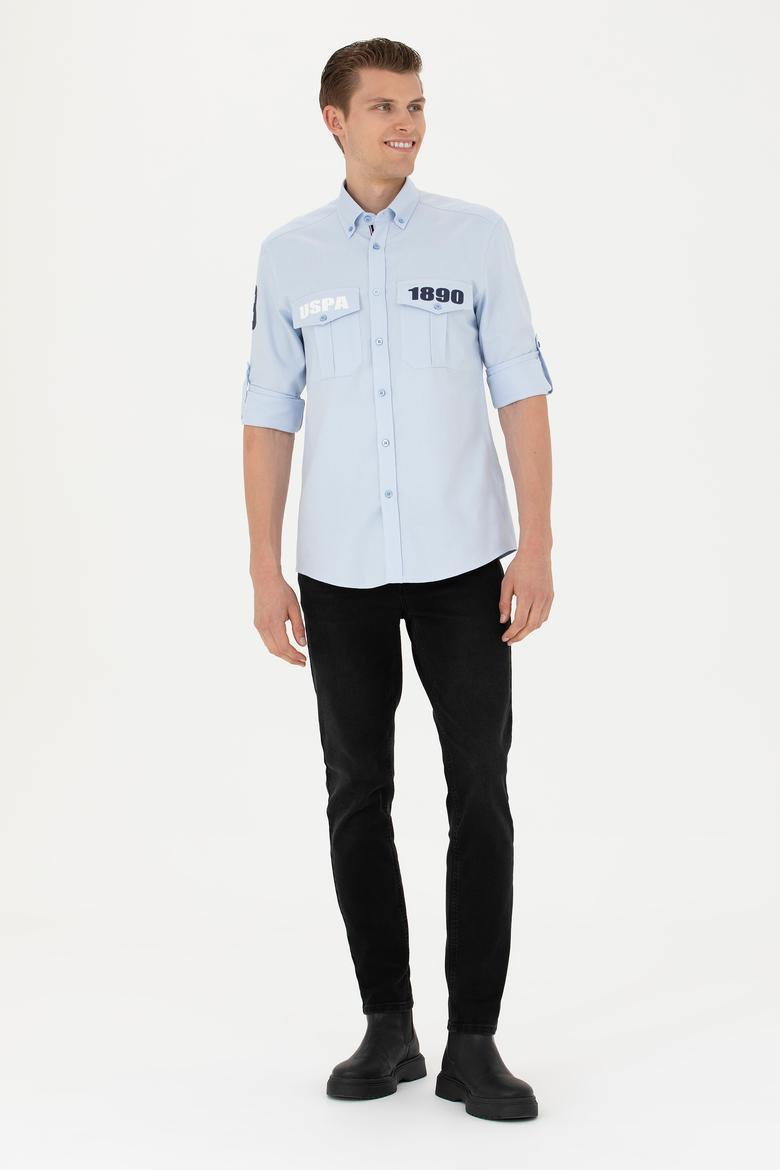 Erkek Mavi Uzun Kollu Gömlek - 50272289015