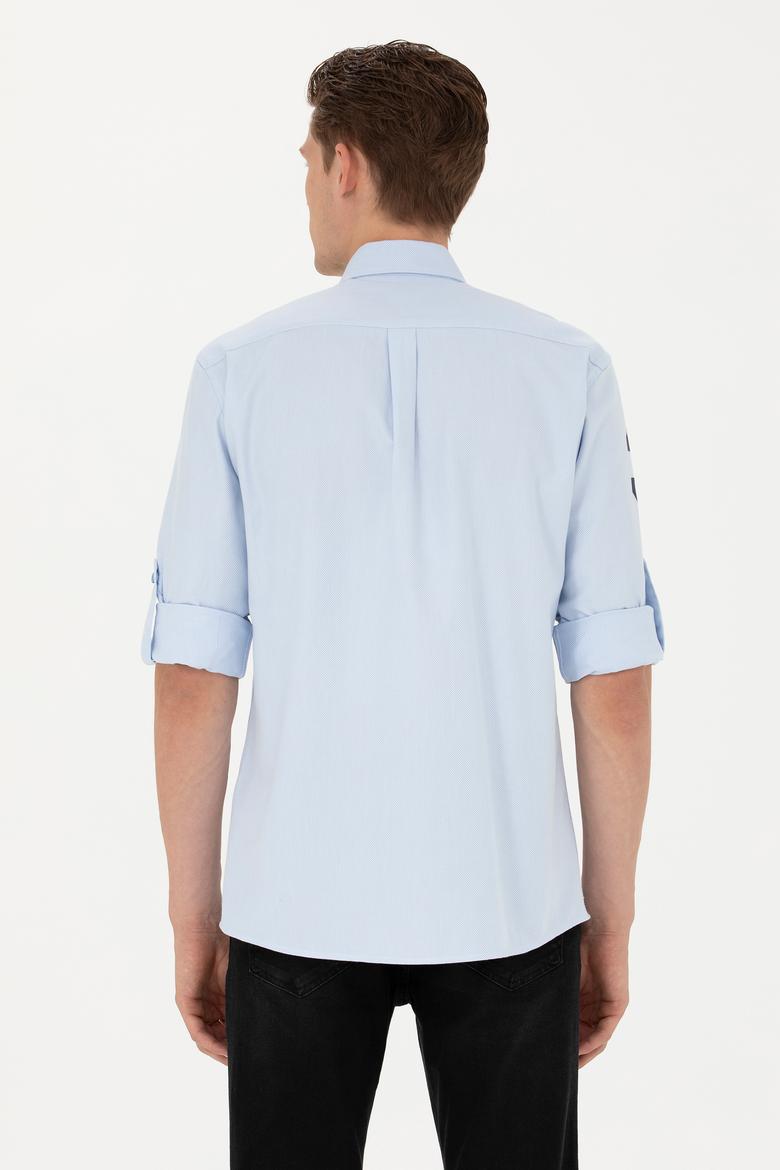 Erkek Mavi Uzun Kollu Gömlek - 50272289015