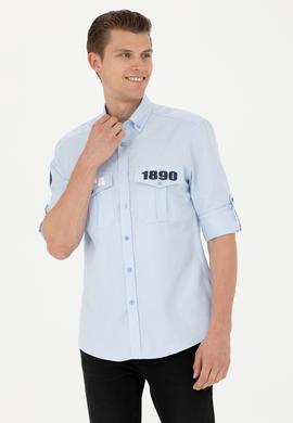 Erkek Mavi Uzun Kollu Gömlek - 50272289015