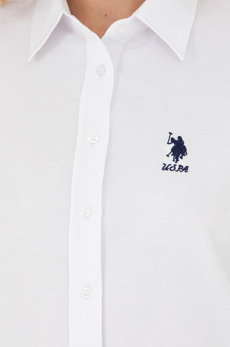 Kadın Beyaz Uzun Kollu Basic Gömlek