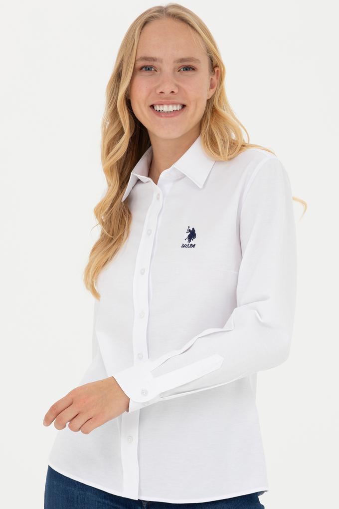 Kadın Beyaz Uzun Kollu Basic Gömlek