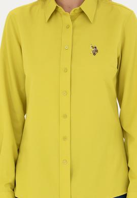 Kadın Fıstık Yeşili Uzun Kollu Basic Gömlek - 50271935058