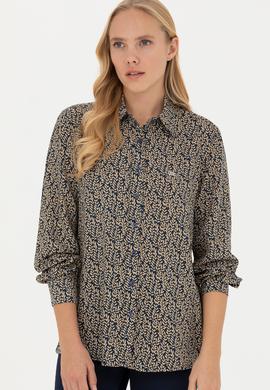 Kadın Lacivert Uzun Kollu Gömlek - 50272148011