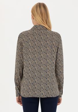 Kadın Lacivert Uzun Kollu Gömlek - 50272148011