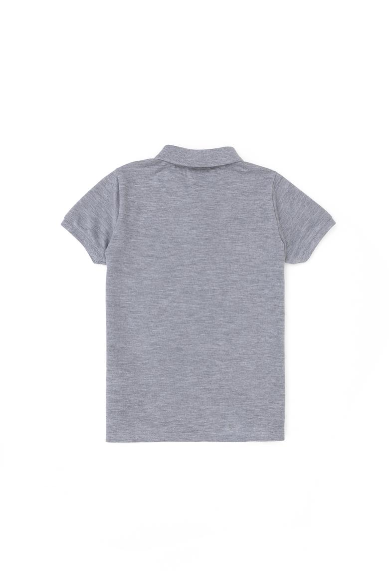 Erkek Çocuk Gri Melanj Basic Tişört - 50262958067