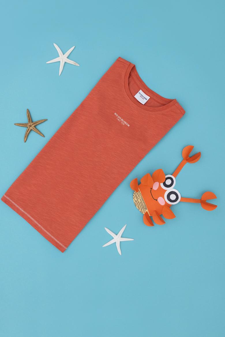 Erkek Çocuk Pudra Bisiklet Yaka Tişört - 50281051045