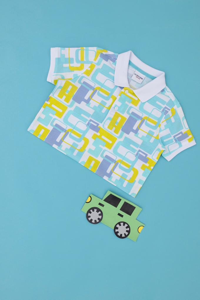 Erkek Çocuk Beyaz Polo Yaka Tişört