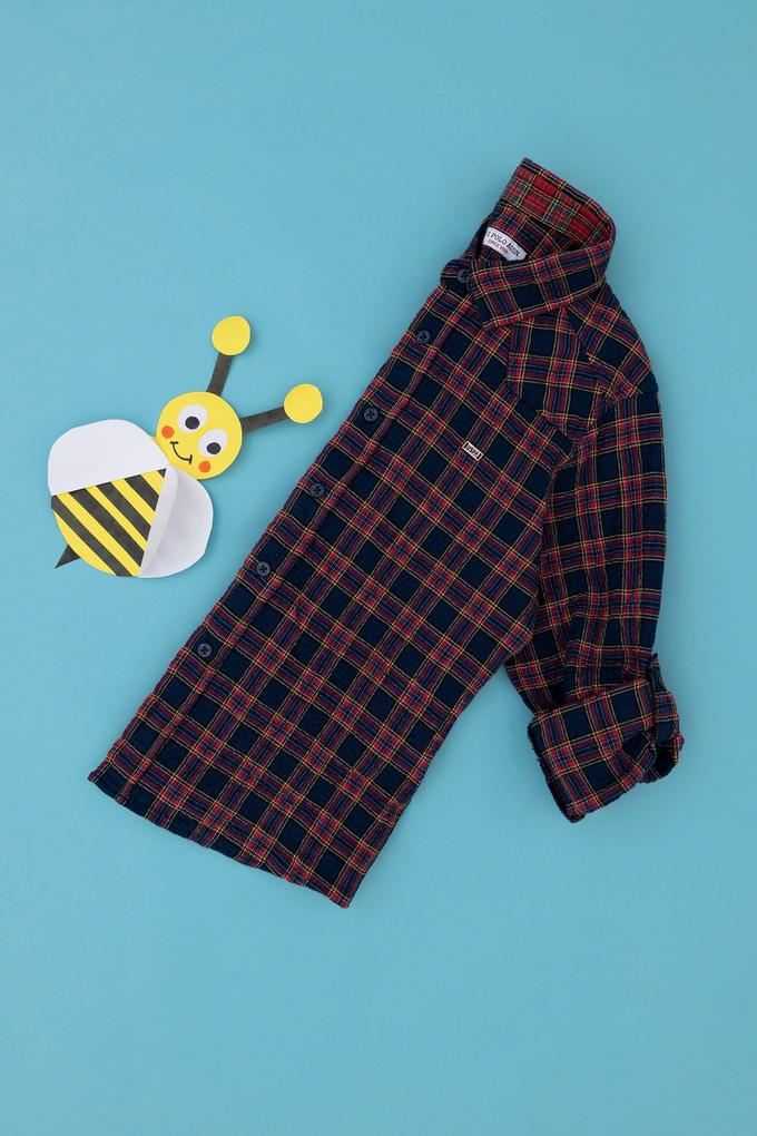 Erkek Çocuk Lacivert Uzun Kollu Gömlek