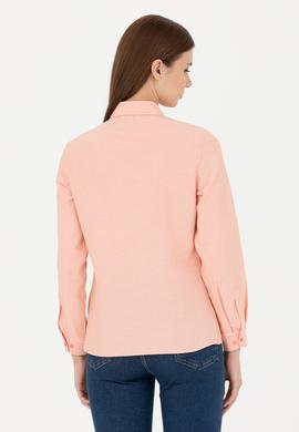 Kadın Somon Uzun Kollu Basic Gömlek - 50288851115