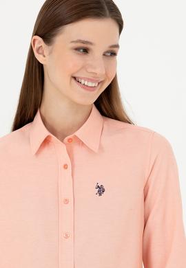 Kadın Somon Uzun Kollu Basic Gömlek - 50288851115