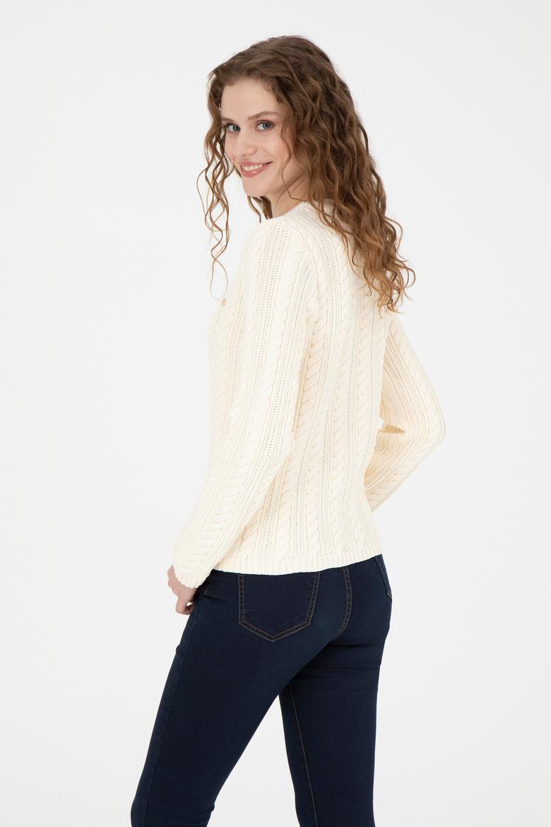 Kadın Krem Triko Hırka - 50269489017