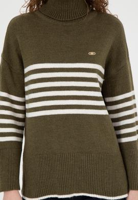 Kadın Haki Melanj Kazak - 50277278007