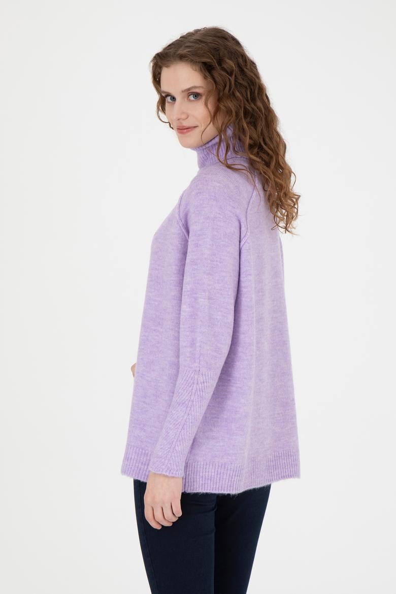 Kadın Lila Kazak - 50270443020