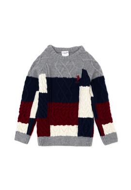 Erkek Çocuk Gri Melanj Kazak - 50271370016