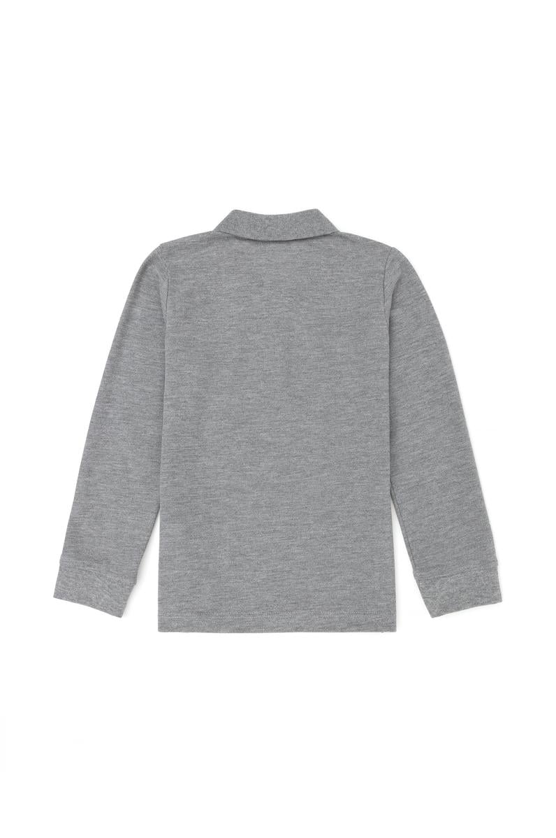 Erkek Çocuk Gri Melanj Basic Sweatshirt