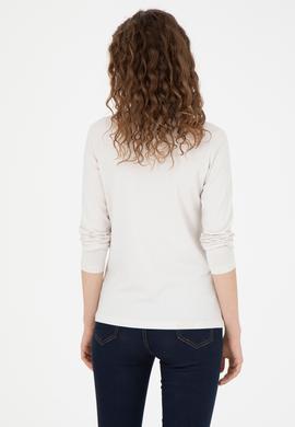 Kadın Taş Basic Polo Yaka Sweatshirt - 50271573066