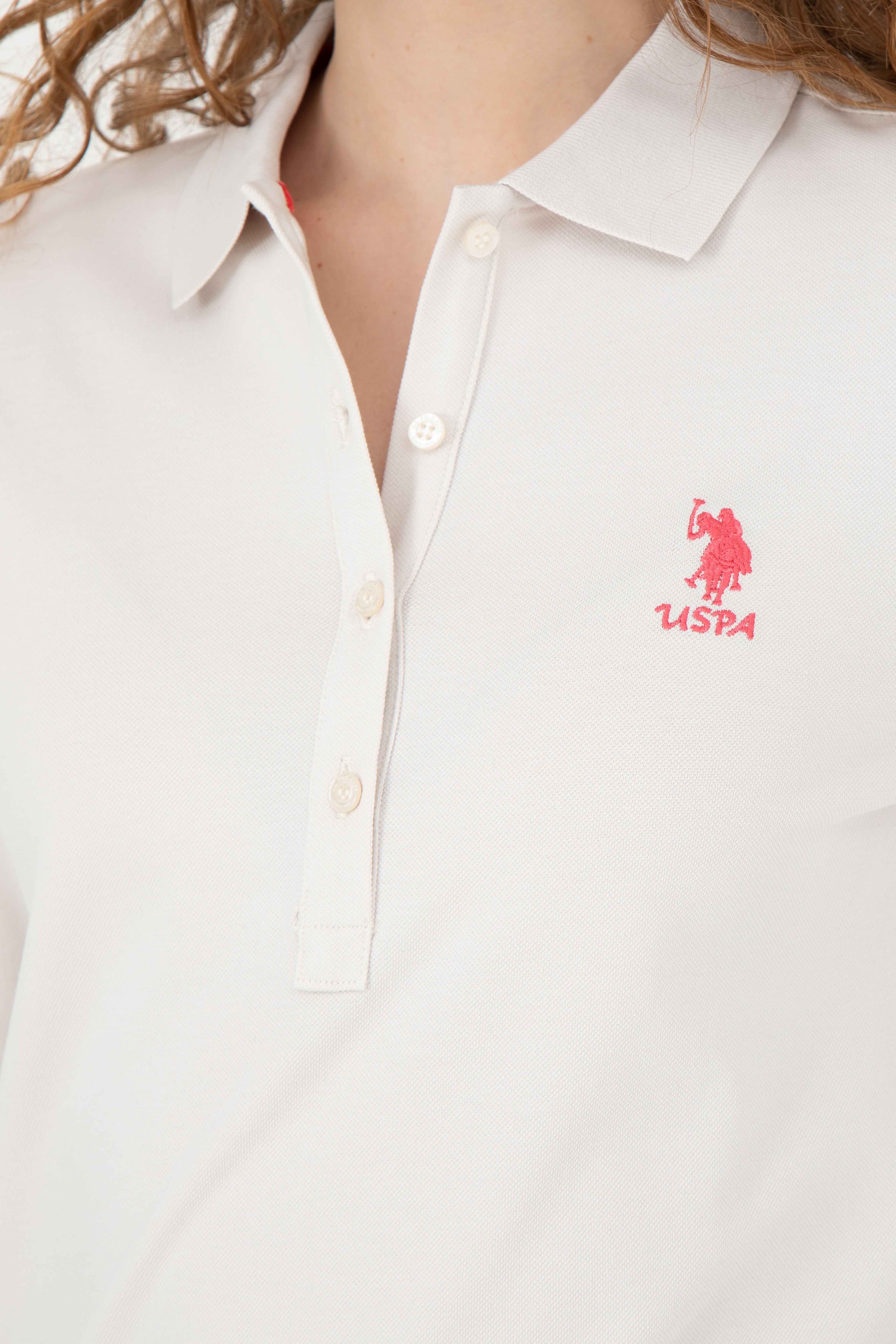 Kadın Taş Basic Polo Yaka Sweatshirt