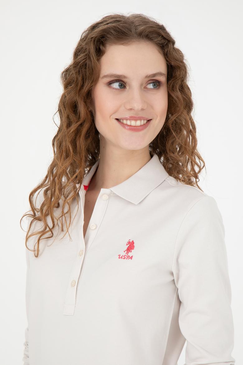 Kadın Taş Basic Polo Yaka Sweatshirt - 50271573066