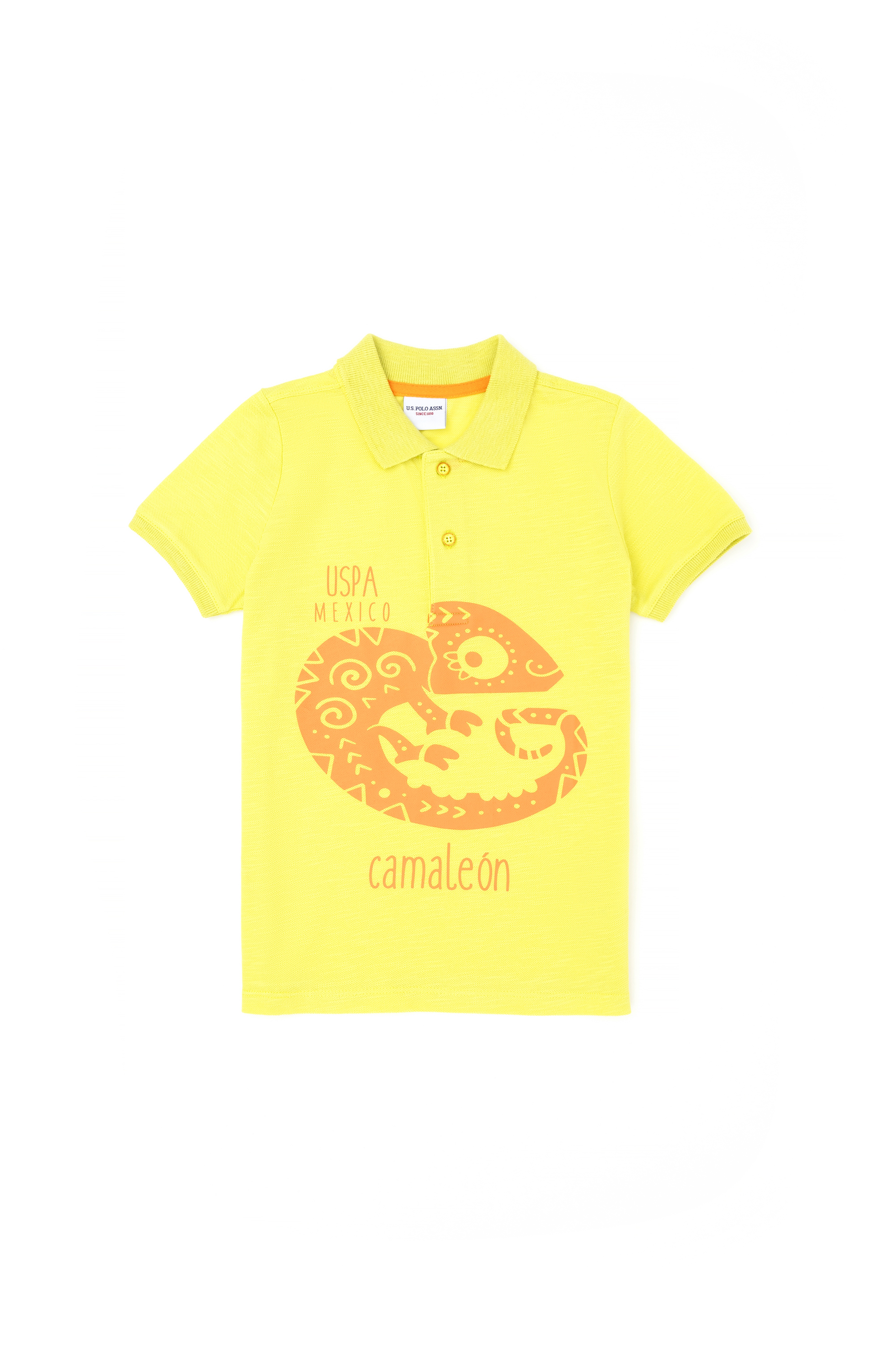 Erkek Çocuk Neon Sarı Polo Yaka Tişört