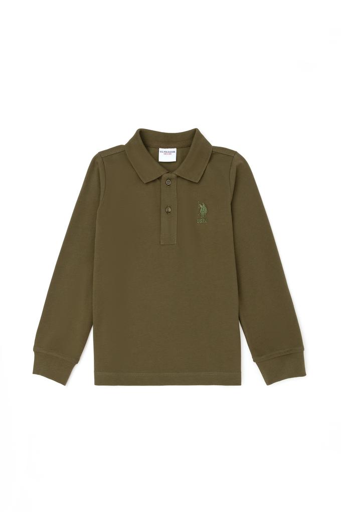 Erkek Çocuk Haki Basic Sweatshirt