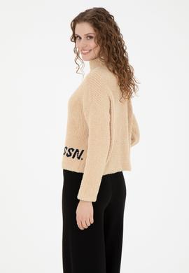 Kadın Kum Melanj Balıkçı Yaka Kazak - 50270428015