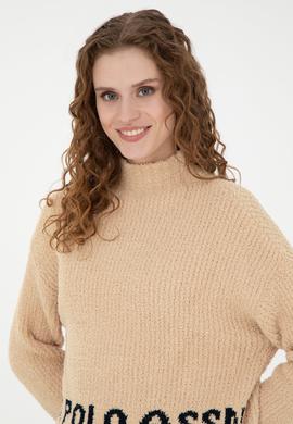 Kadın Kum Melanj Balıkçı Yaka Kazak - 50270428015