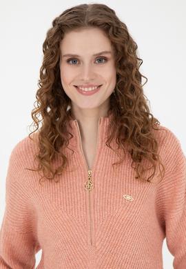 Kadın Pudra V Yaka Kazak - 50270438008