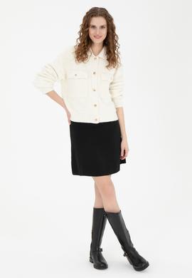 Kadın Siyah Triko Etek - 50269484035