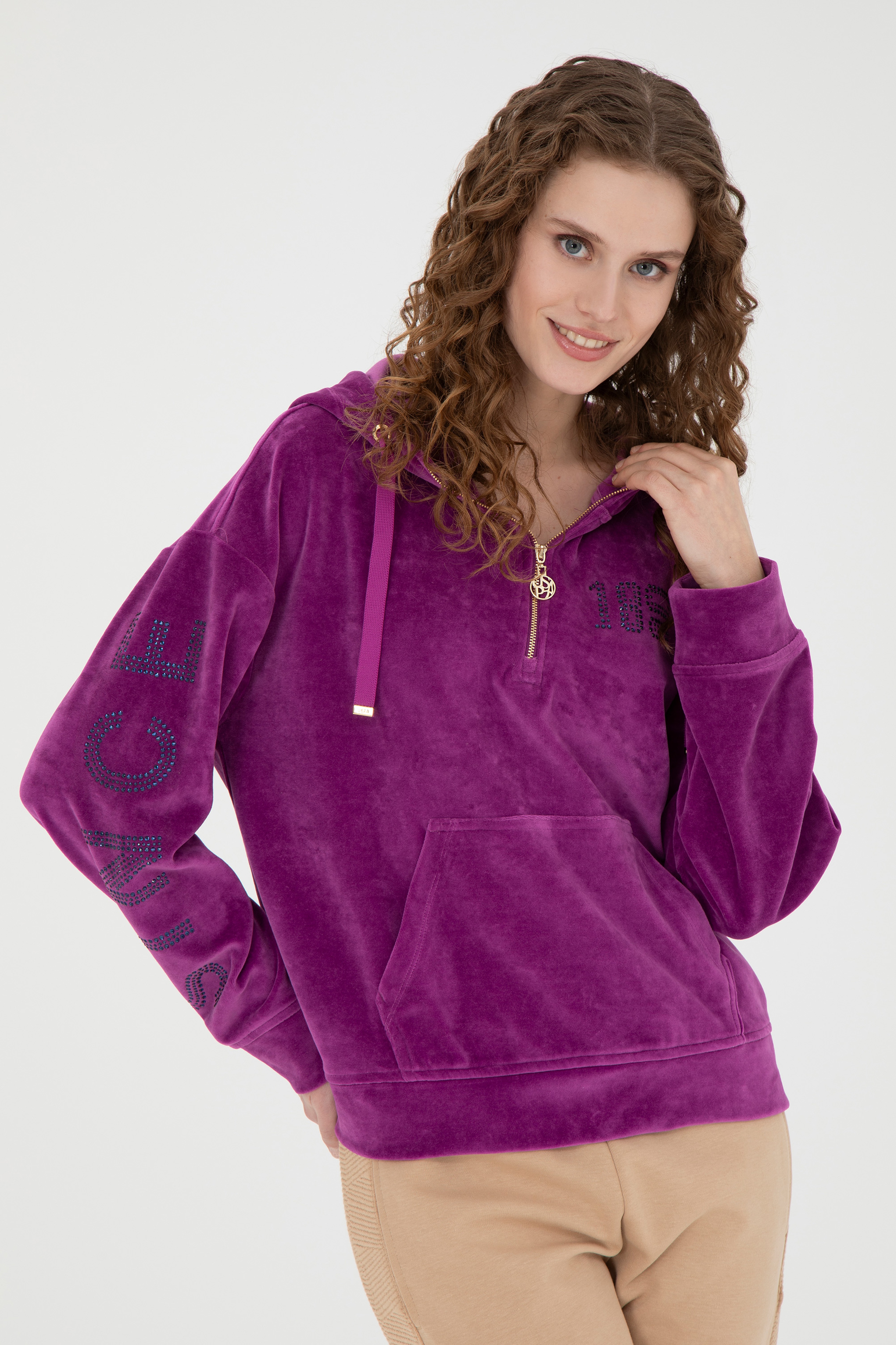 Kadın Violet Sweatshirt - Image 3