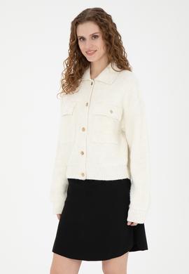 Kadın Krem Triko Hırka - 50269492017