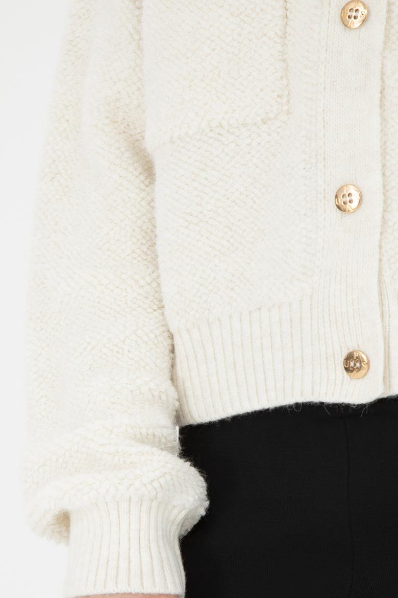 Kadın Krem Triko Hırka - 50269492017