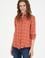 Kadın Kiremit Uzun Kollu Gömlek
