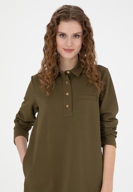 Kadın Haki Örme Elbise - 50272145008