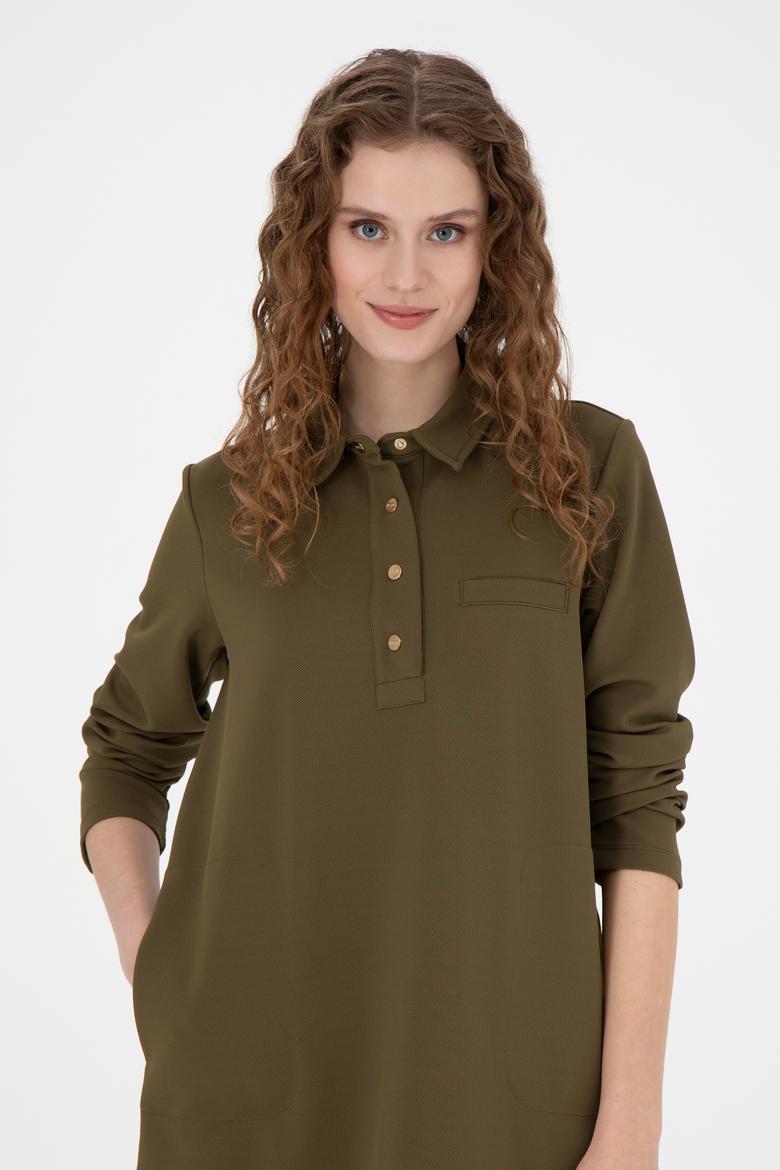 Kadın Haki Örme Elbise - 50272145008