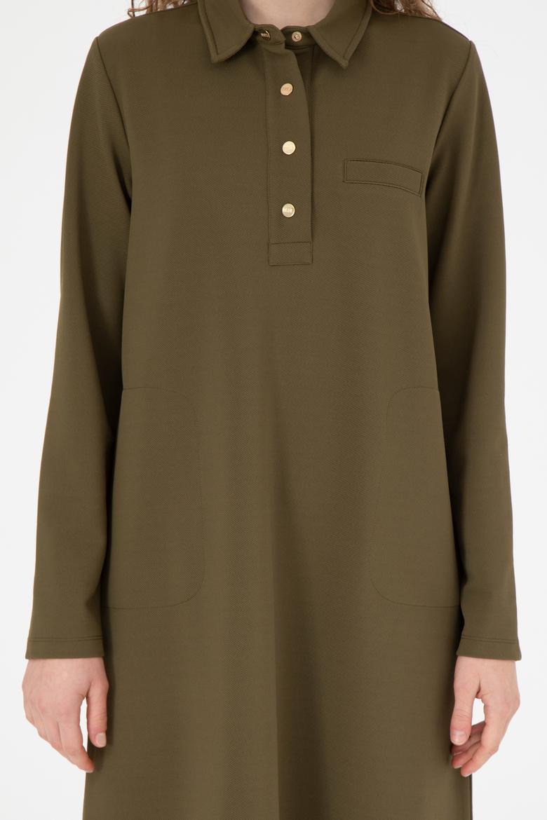 Kadın Haki Örme Elbise - 50272145008