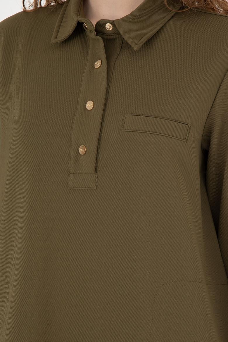 Kadın Haki Örme Elbise - 50272145008