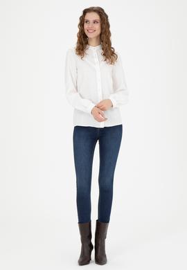 Kadın Beyaz Uzun Kollu Gömlek - 50276357012