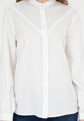 Kadın Beyaz Uzun Kollu Gömlek - 50276357012