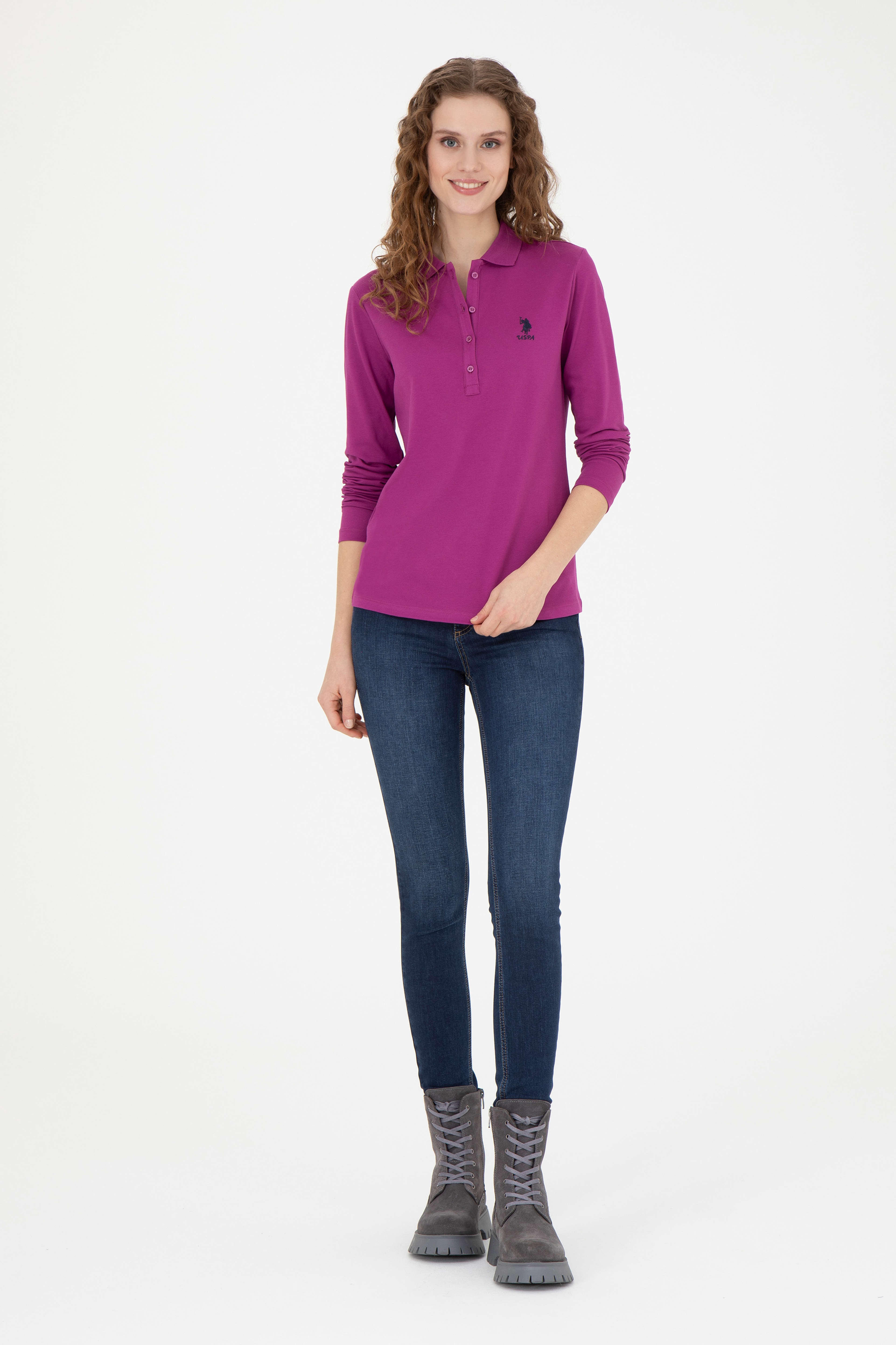 Kadın Menekşe Basic Sweatshirt - Image 4