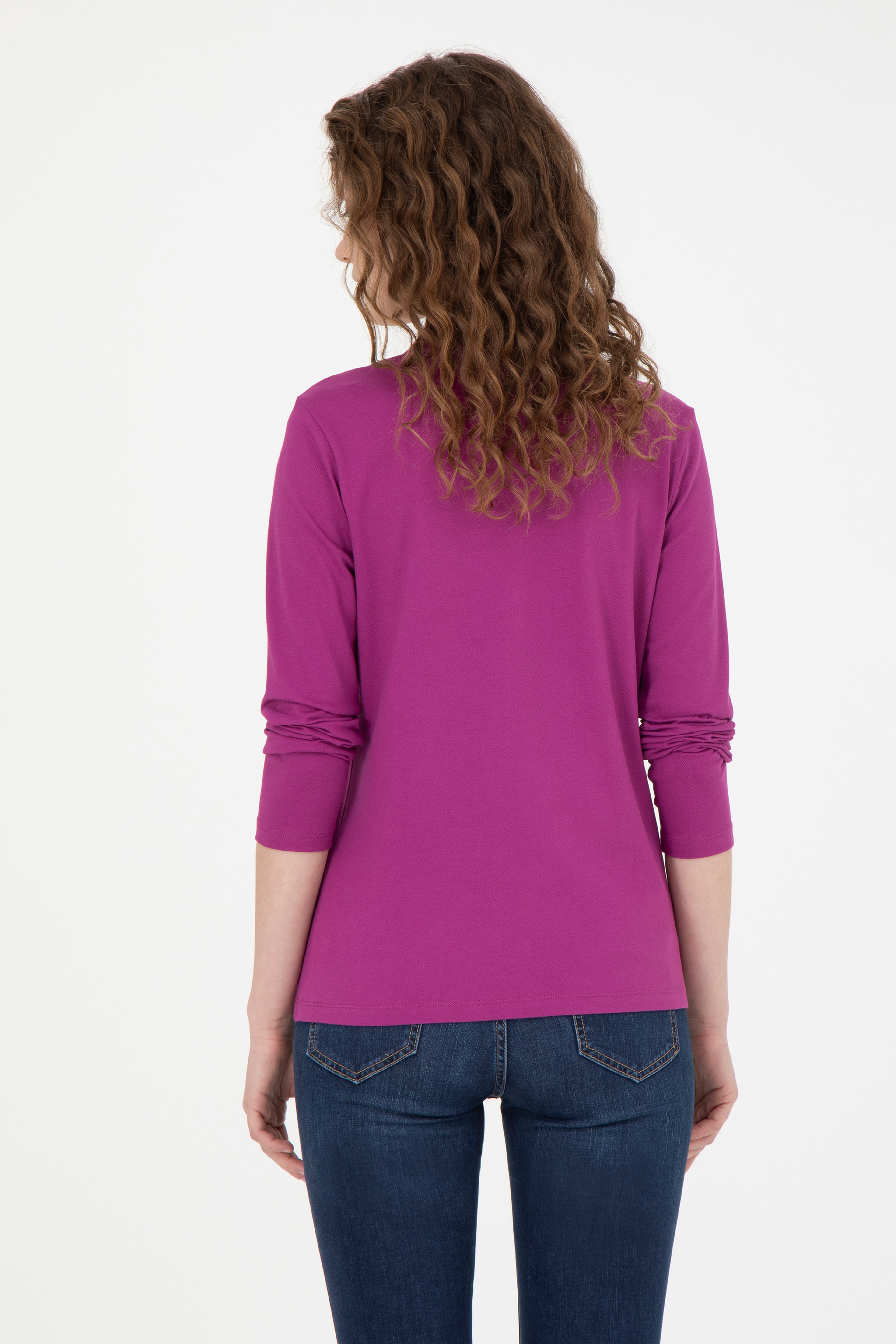 Kadın Menekşe Basic Sweatshirt