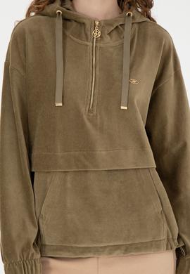 Kadın Haki Kapüşonlu Sweatshirt - 50271594012