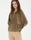 Kadın Haki Kapüşonlu Sweatshirt