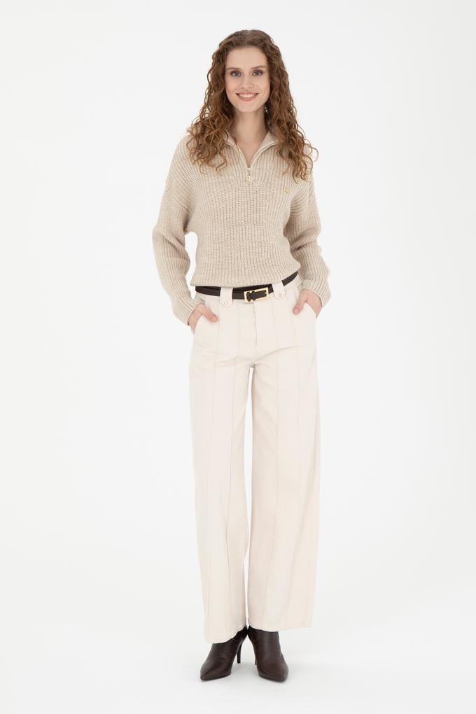 Kadın Taş Loose Fit Jean Pantolon