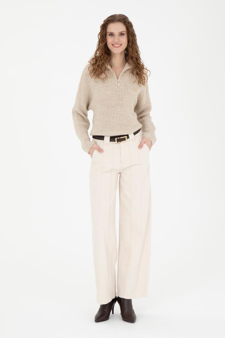 Kadın Taş Loose Fit Jean Pantolon