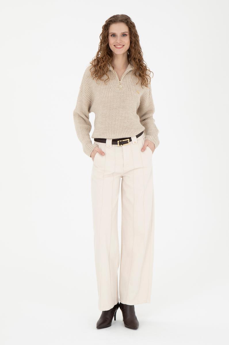 Kadın Taş Loose Fit Jean Pantolon