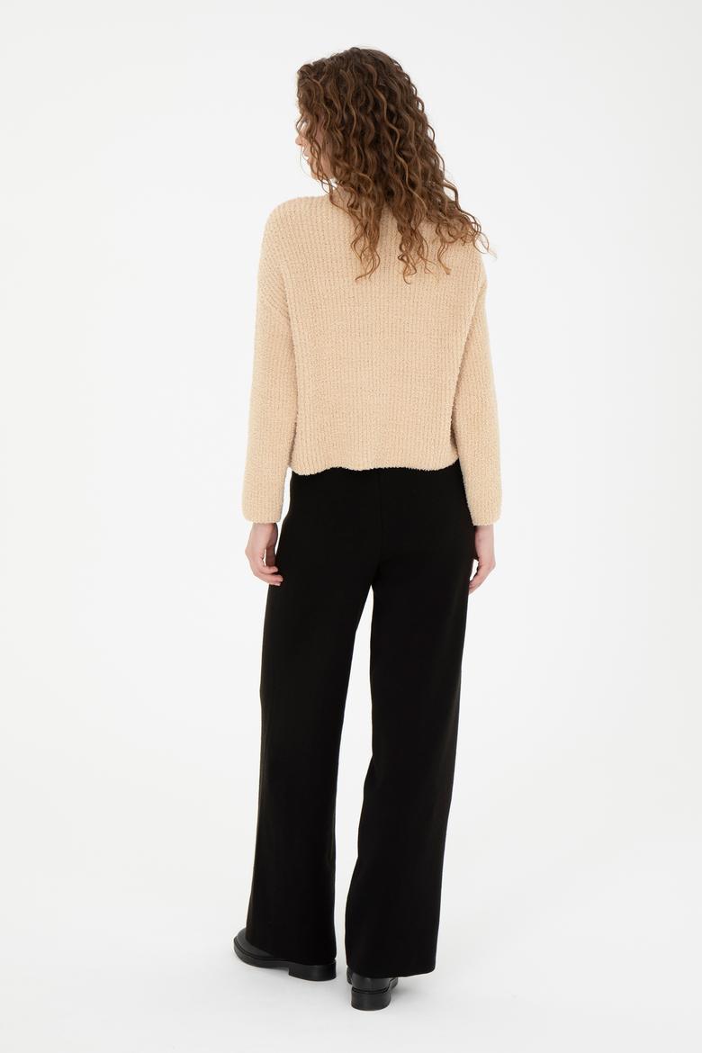 Kadın Siyah Triko Pantolon - 50277305027