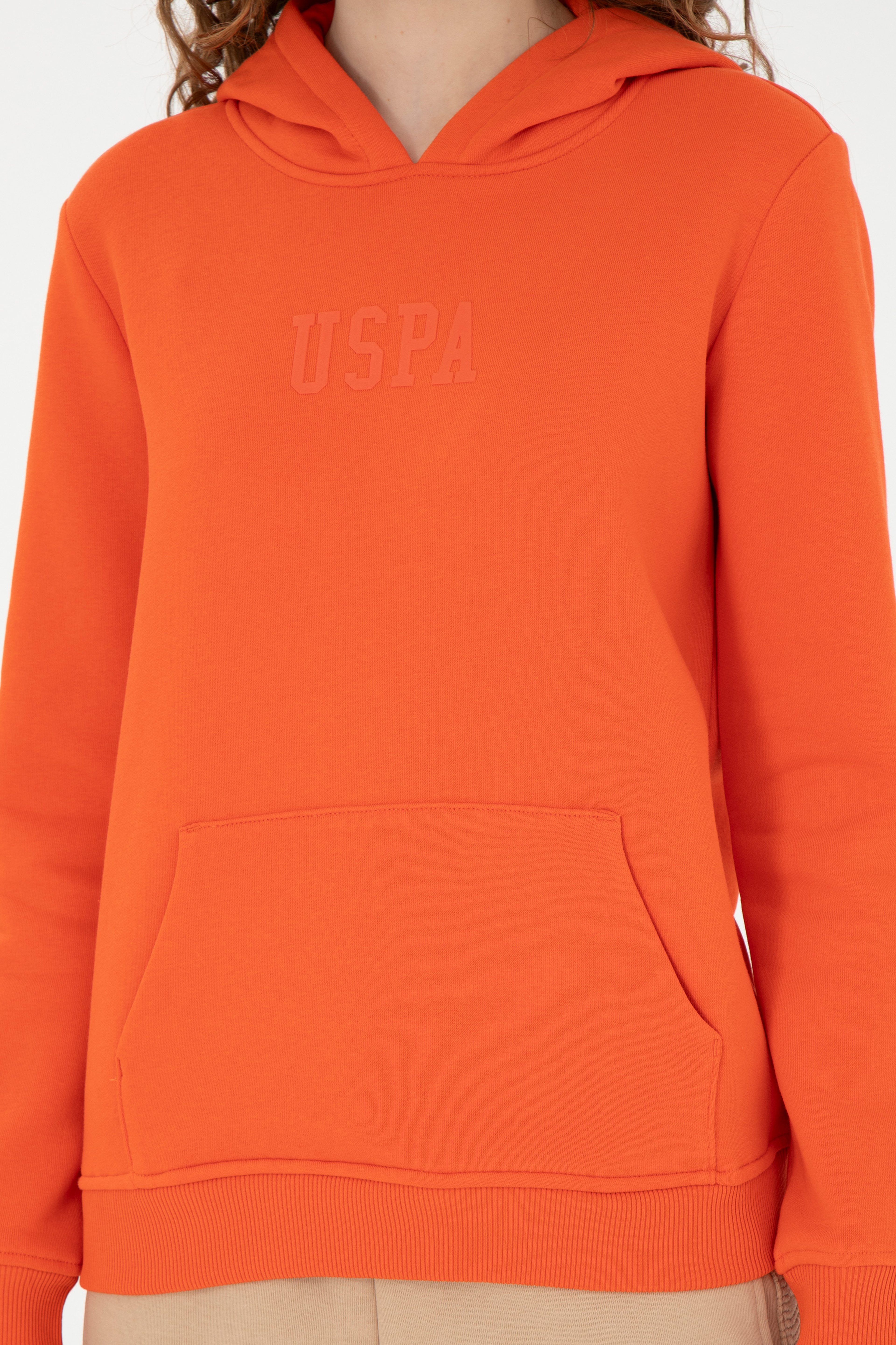 Kadın Turuncu Basic Sweatshirt
